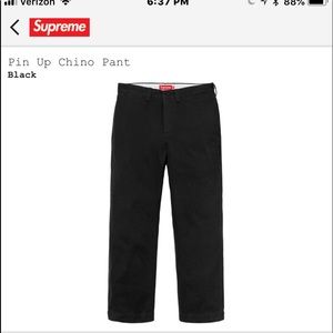 supreme black pants